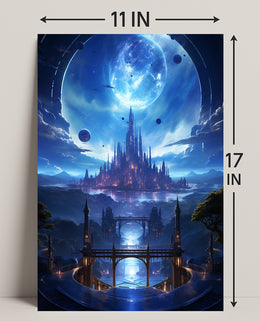 Celestial Cityscape Poster