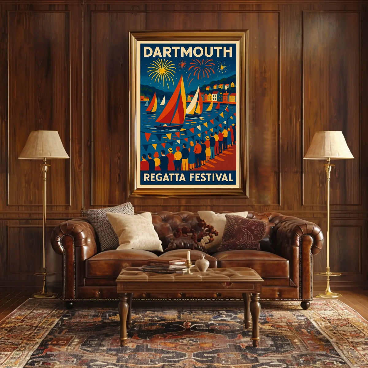 Dartmouth Regatta Festival Fireworks & Sails Travel Poster