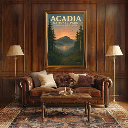 Acadia National Park Where Land Meets Poster