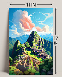 Machu Picchu A Digital Impression Poster