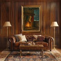 Cozy Christmas Hearth Poster