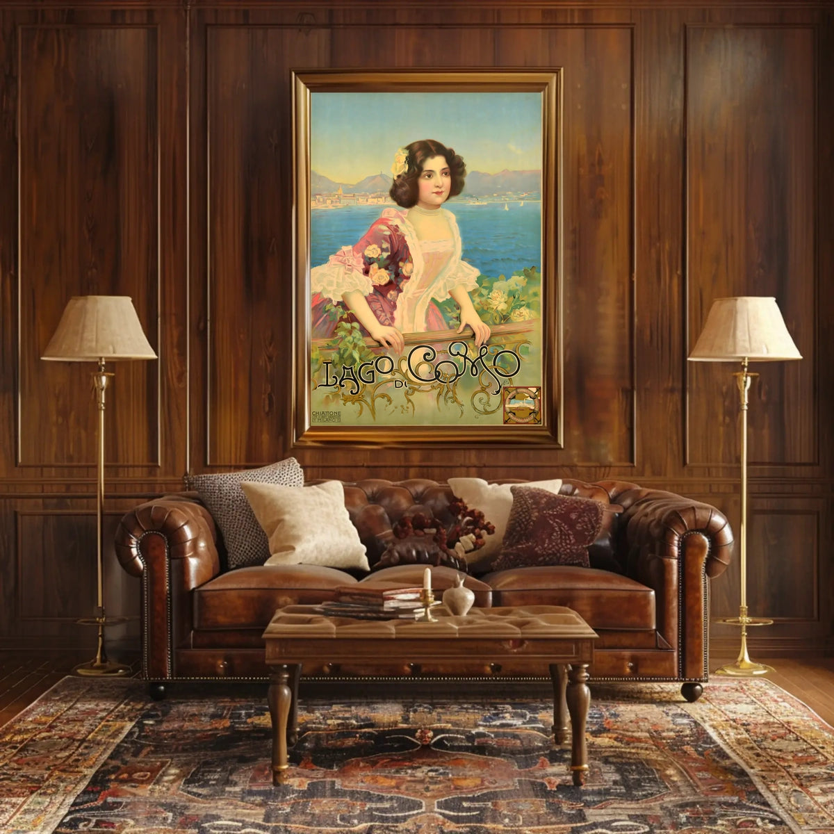 Lago Di Como Vintage Elegance Vintage Poster