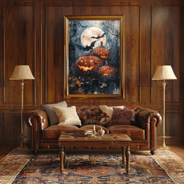 Halloween Moonlit Jack-O’-Lantern Scene Cultural or Heritage Poster