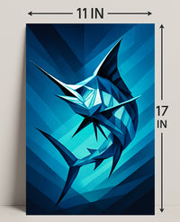 Geometric Marlin Poster PosterGoat