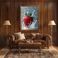 Splashing Strawberry Delight Poster PosterGoat