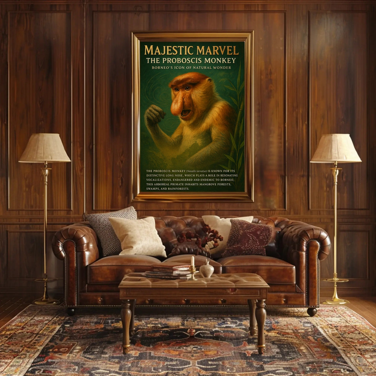 Majestic Marvel The Proboscis Monkey Poster