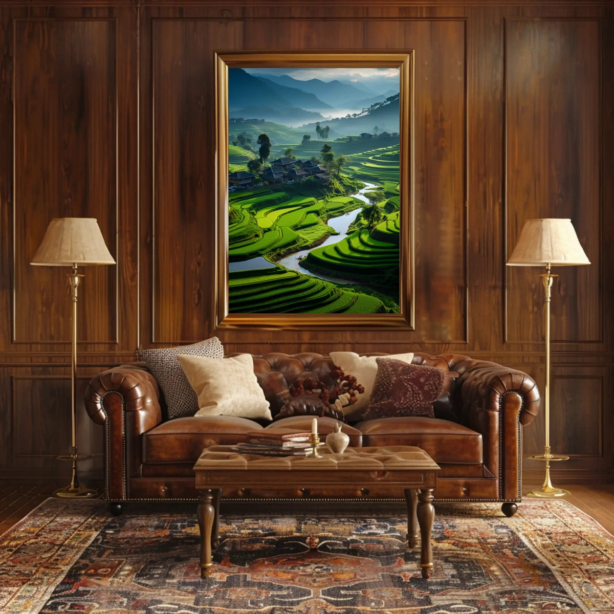Serene Terraced Landscapes Poster