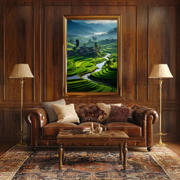 Serene Terraced Landscapes Poster