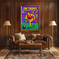 Jim Thorpe Retro Pop Sports Poster