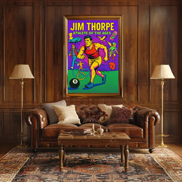 Jim Thorpe Retro Pop Sports Poster