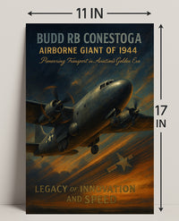 Budd RB Conestoga Vintage WWII Aviation Poster
