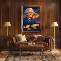 Albert Einstein Relativity Scenic Vintage Poster