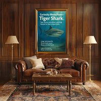 Curiosity Meets Power Tiger Shark Poster