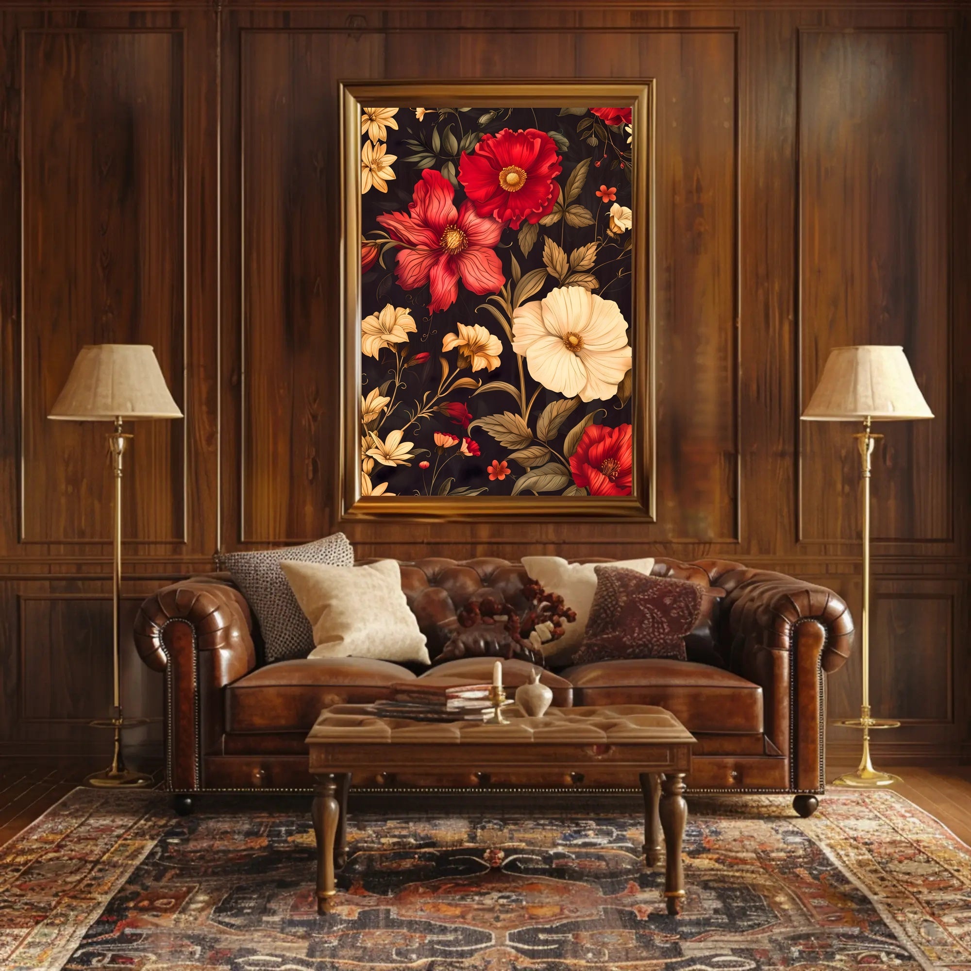 Floral Elegance Wall Art Print for Home Decor