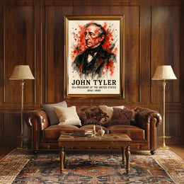 John Tyler Vintage Historical Presidential Poster