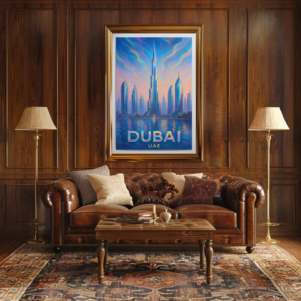 Dubai Skyline Artistic Impression Poster