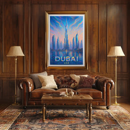 Dubai Skyline Artistic Impression Poster