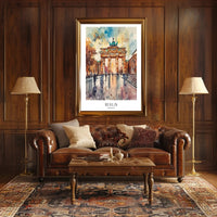 Brandenburg Gate Watercolor Urban or Cityscape Poster PosterGoat
