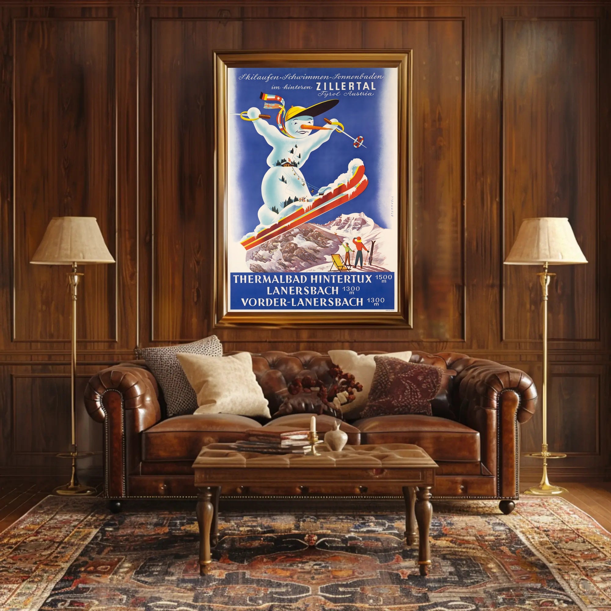 Winter Activities in Zillertal, Tyrol Poster PosterGoat