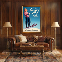 Ski in Old Quebec Poster