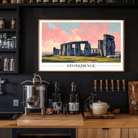 Stonehenge Modern Illustration Cultural or Heritage Poster