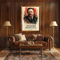 Theodore Roosevelt Brilliance: Immersive Historical Presidential Poster
