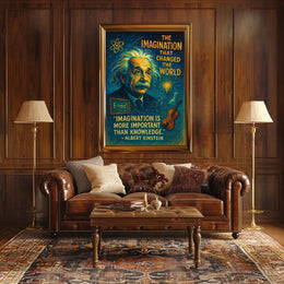 Inspiring Scientific Genius Surreal Art Poster Print