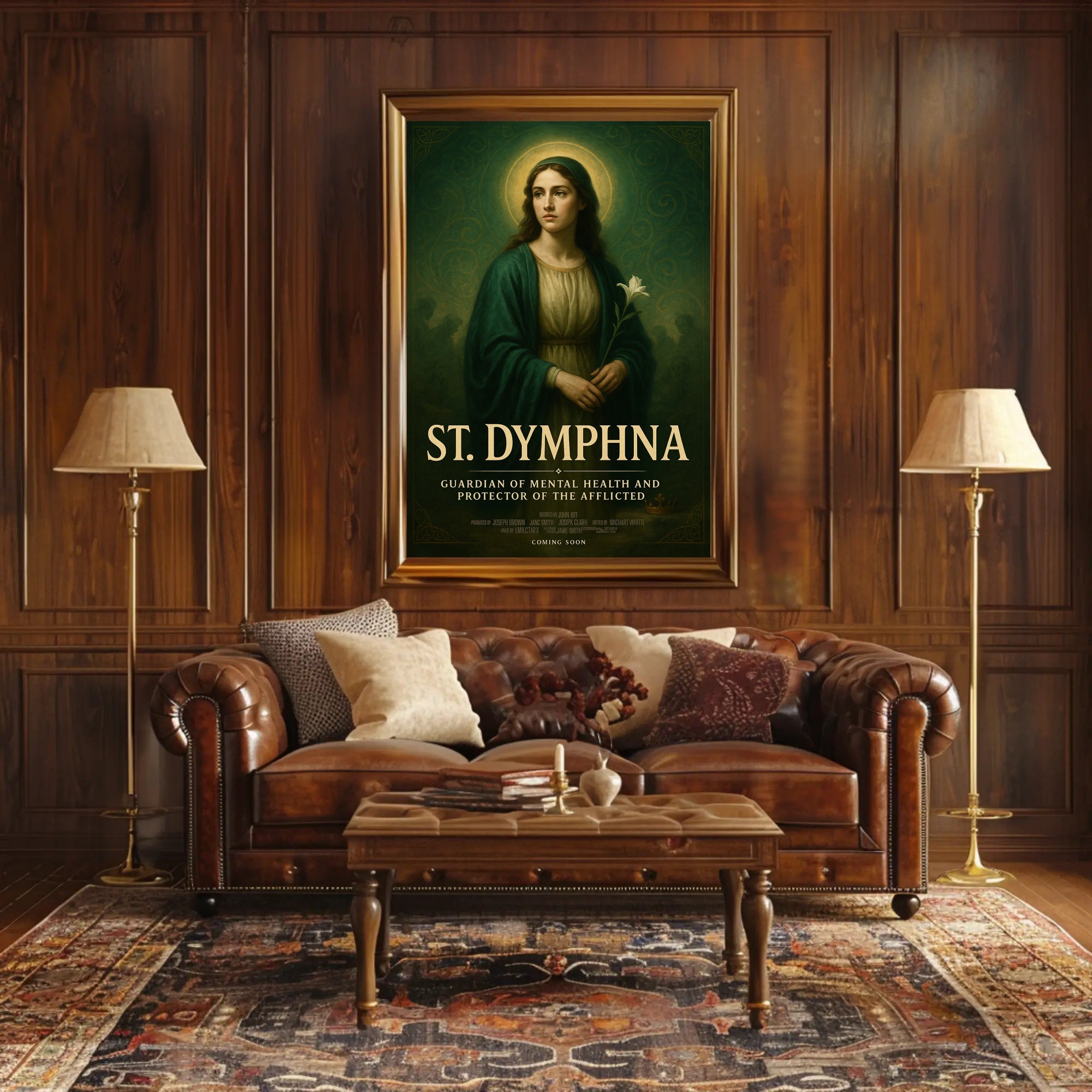 St. Dymphna Guardian of Mental Health Poster PosterGoat