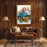 Olympic Watercolor Wall Art Poster