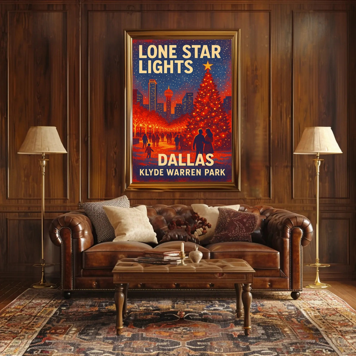 Lone Star Lights At Klyde Warren Park Poster