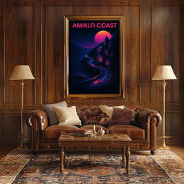 Amalfi Coast Sunset Poster