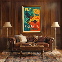 Discover Nicaragua's Vibrant Beauty Quetzal Travel Poster PosterGoat