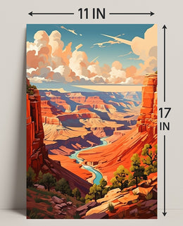 Majestic Canyon Vista Poster
