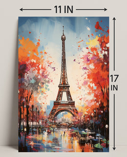 Eiffel Tower In Autumn Poster