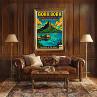 Bora Bora Paradise Vintage Travel Poster PosterGoat