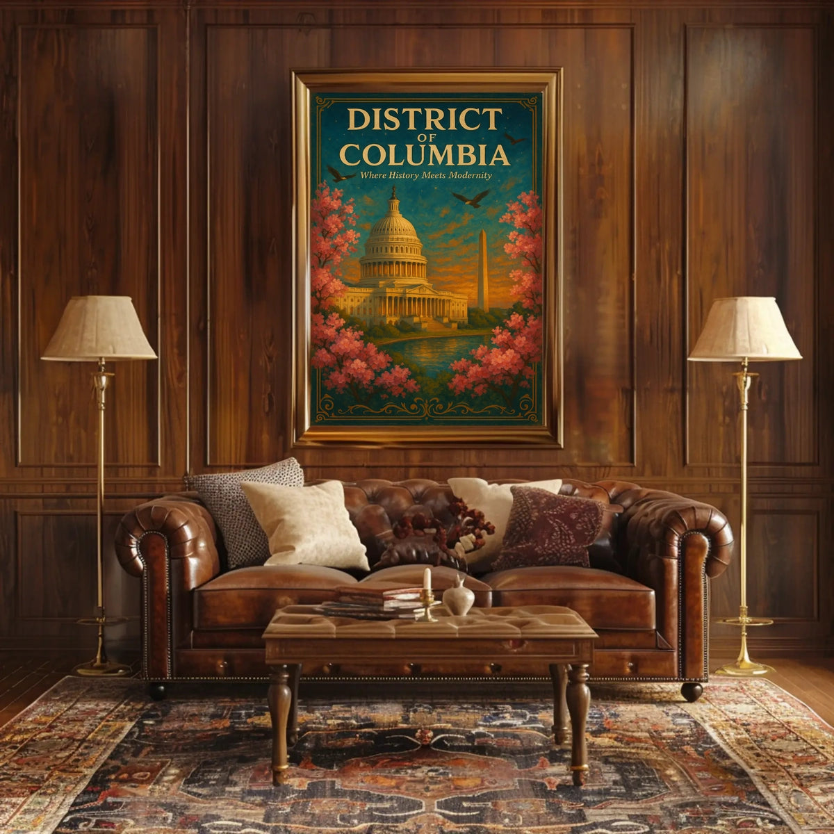 District of Columbia Poster History Meets Modernity Decor