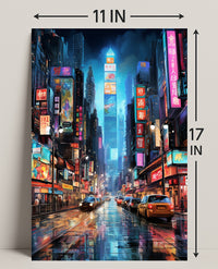 Neon Cityscape Poster
