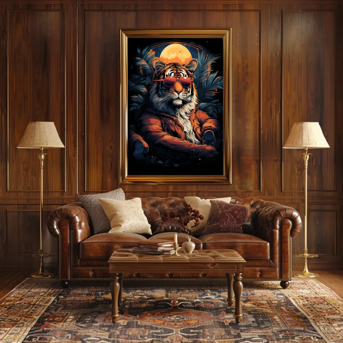 Tiger in Sunglasses Pop Culture Poster