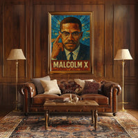 Malcolm X Iconic Leader Poster