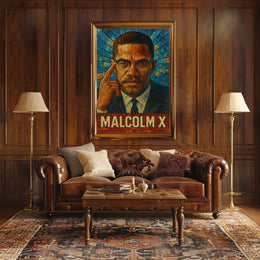 Malcolm X Iconic Leader Poster