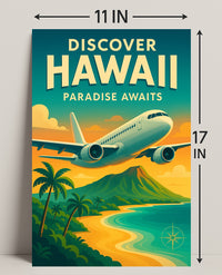 Discover Hawaii Vintage Travel Poster PosterGoat