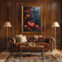 Hauntingly Eerie Halloween Autumn Landscape Poster