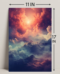 Celestial Mountainscape Poster