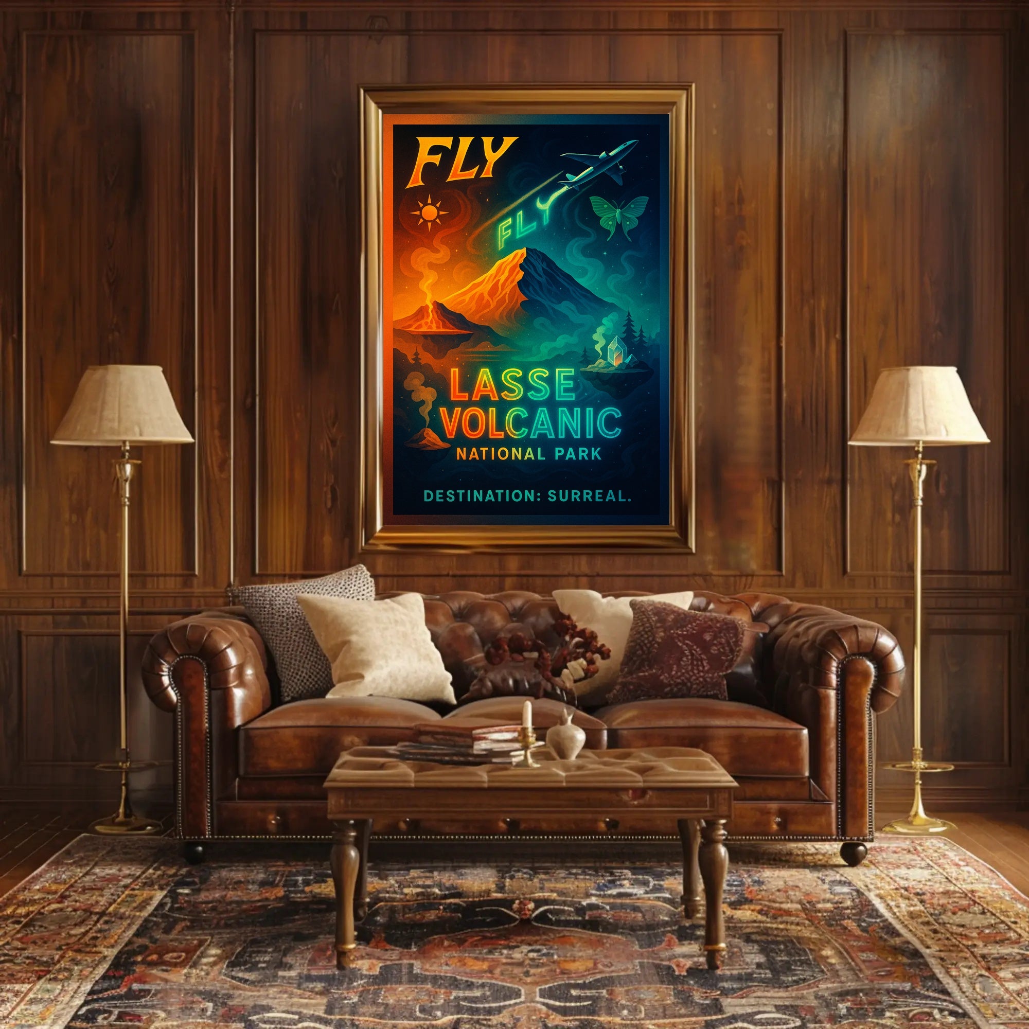 Fly to Lassen Volcanic National Park Poster
