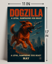 Dogzilla Rampaging Dog Beast Poster PosterGoat