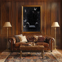 Dark Throne with Butterflies: Fantasy or Mythology Poster PosterGoat