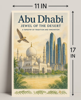 Abu Dhabi Elegance: Heritage and Futurism Travel Poster