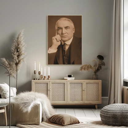 Warren Harding 29th President Sepia Photo