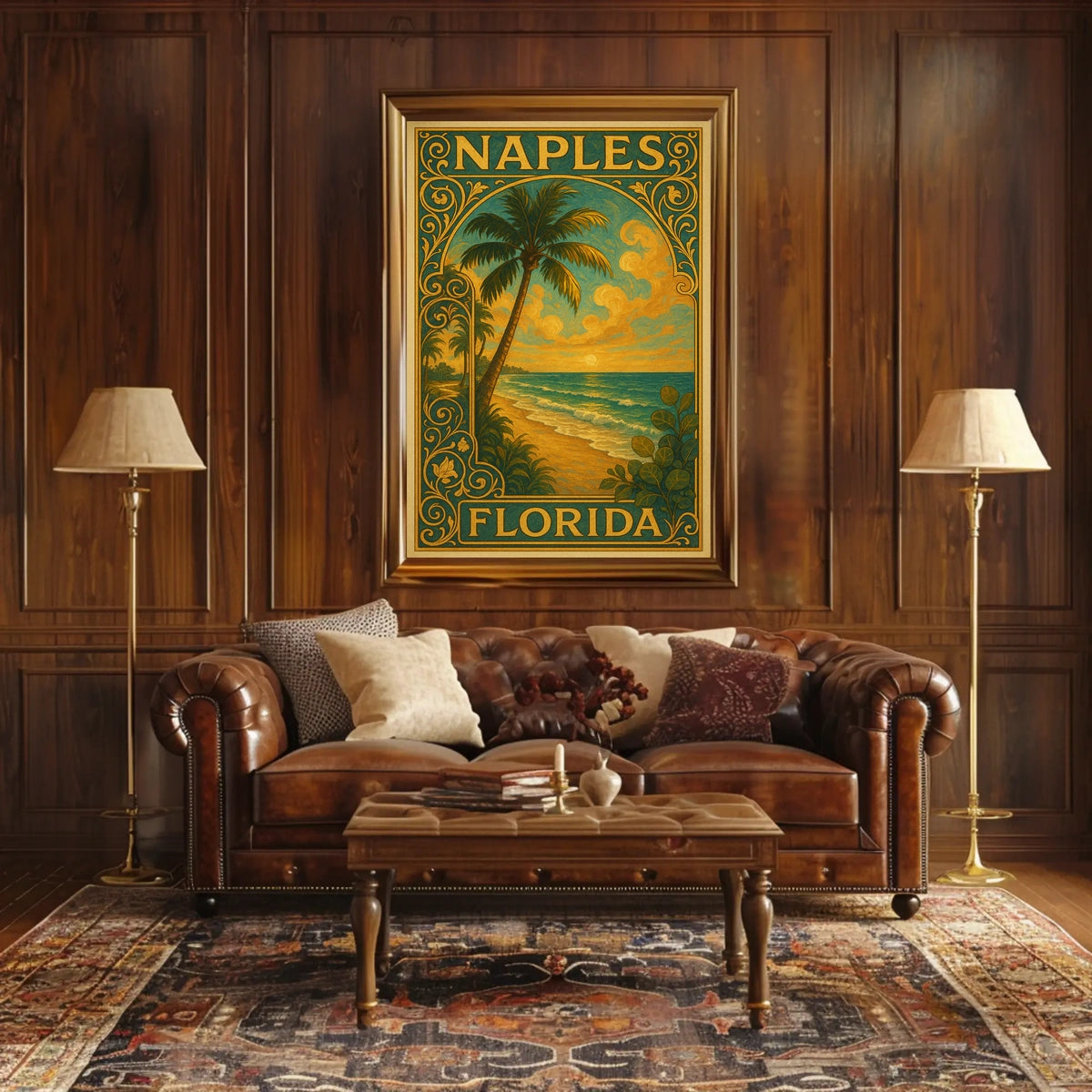 Naples Florida A Tropical Escape Poster Wall Art Decor