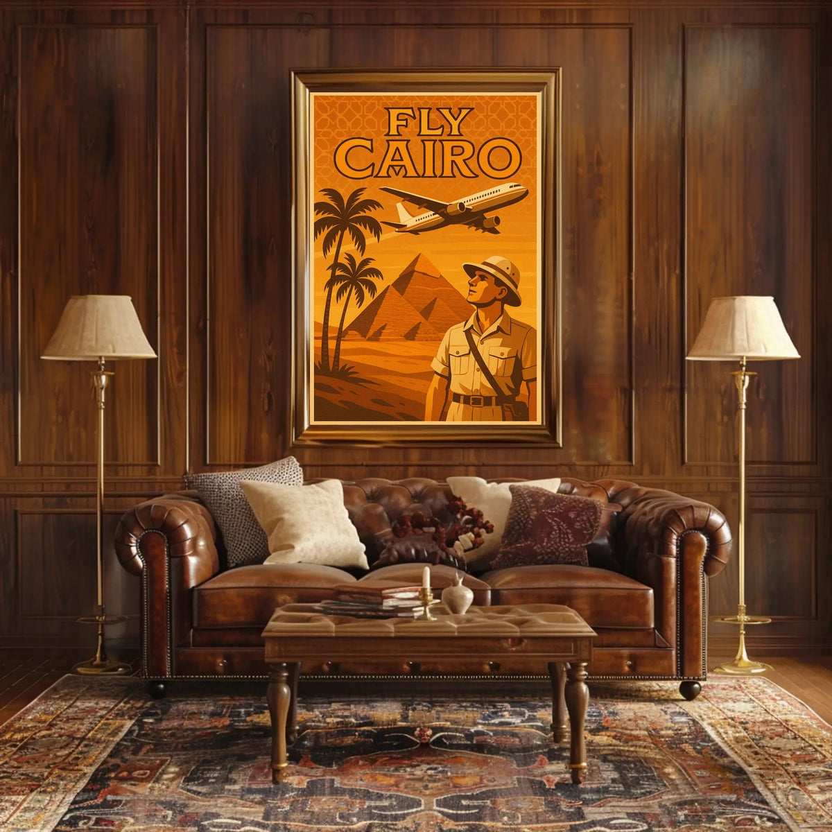 Cairo Adventure Vintage Travel Poster